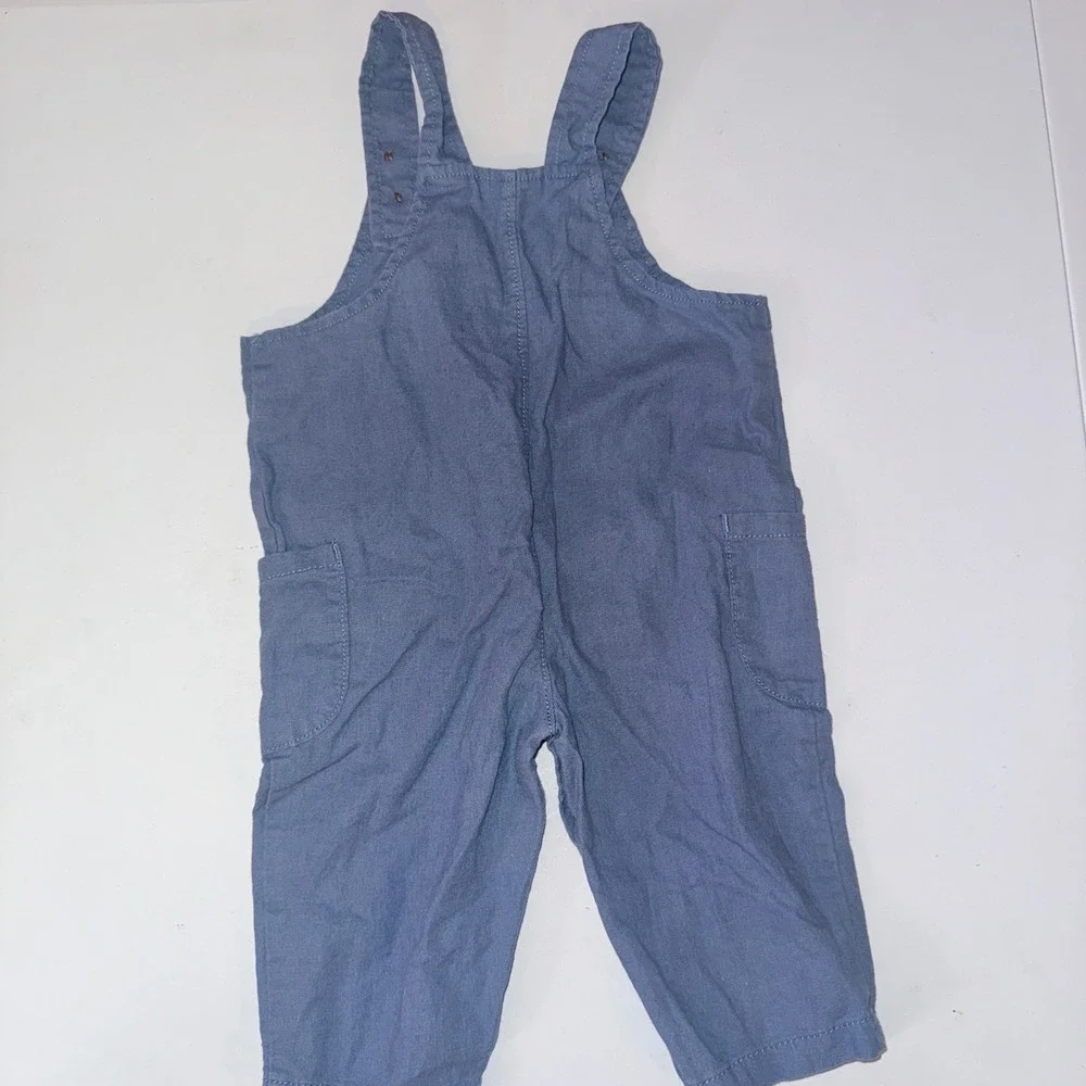 Child of Mine Rabbit Bear Baby Boy Bundle 3-6M Fleece Romper Jacket Overalls